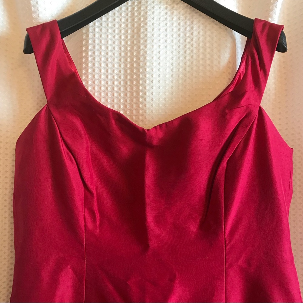 CUSTOM MADE Silk Shantung Full Length Dress - Picture 2 of 4